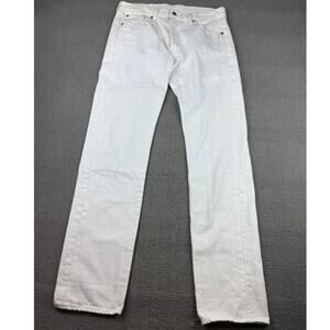 Levi's 501 Men's W30 L 32 White Straight Leg Jeans
